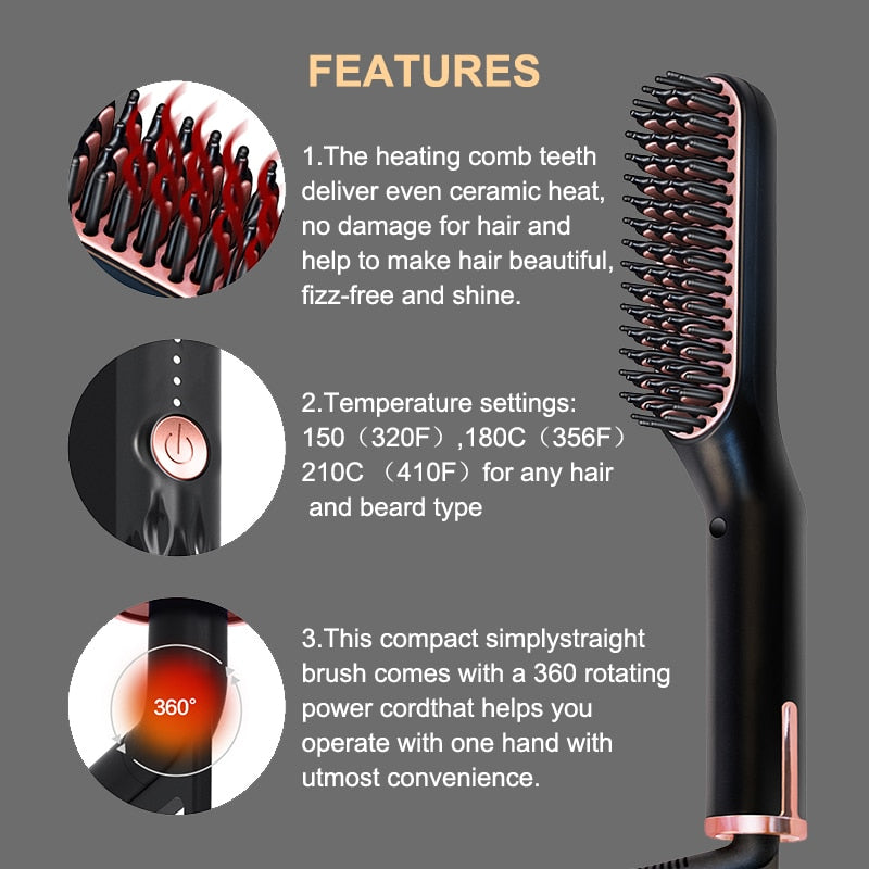 Electric Hair & Beard Straightening Comb by HitMyNeed