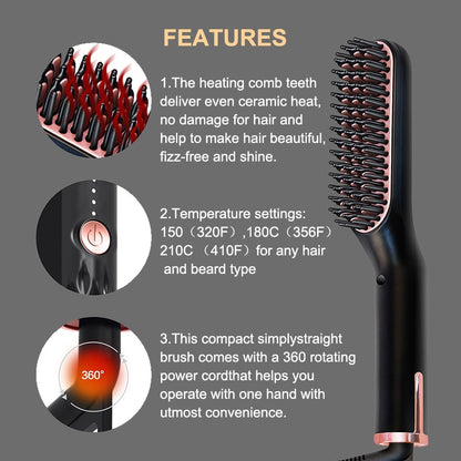 Electric Hair & Beard Straightening Comb by HitMyNeed