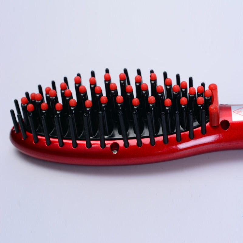Electric Hair Straightening Brush with Ceramic Plates by HitMyNeed