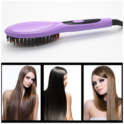 Electric Hair Straightening Brush with Ceramic Plates by HitMyNeed