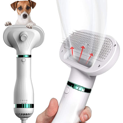 Electric Handheld Dog Hair Dryer with Brush by HitMyNeed