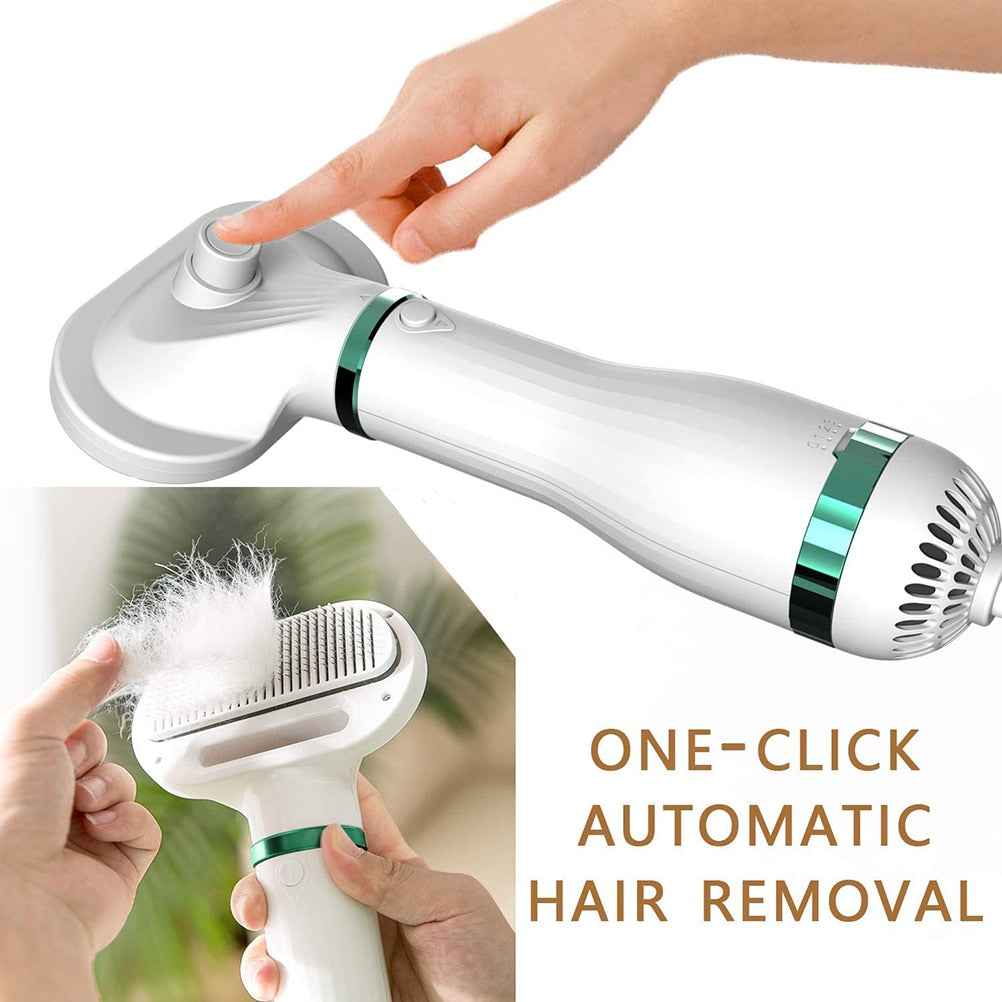 Electric Handheld Dog Hair Dryer with Brush by HitMyNeed