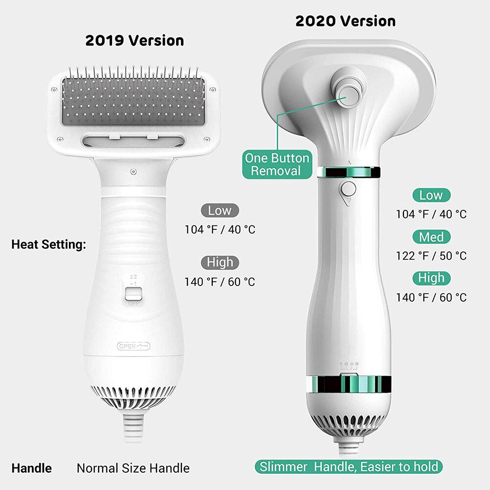 Electric Handheld Dog Hair Dryer with Brush by HitMyNeed