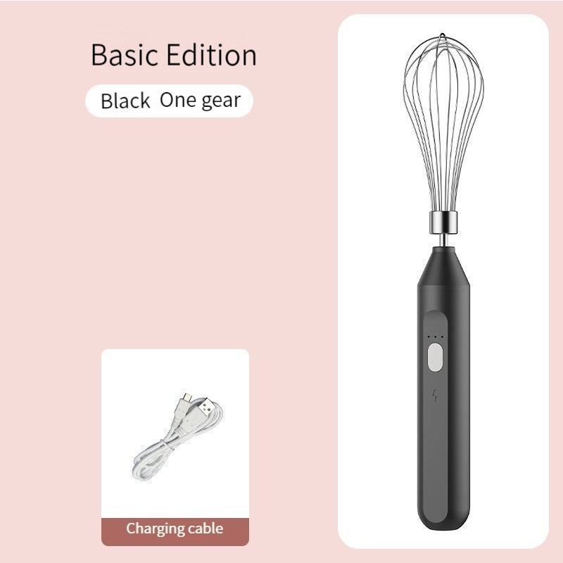 Electric Handheld Milk Frother & Egg Beater black by HitMyNeed