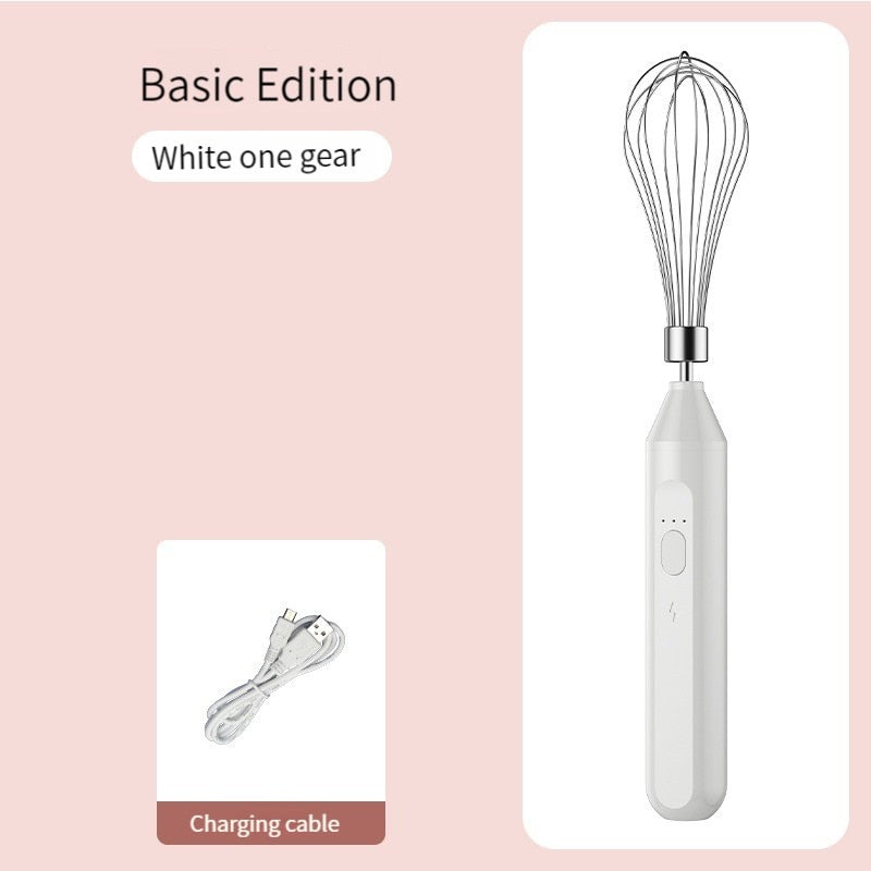Electric Handheld Milk Frother & Egg Beater white by HitMyNeed