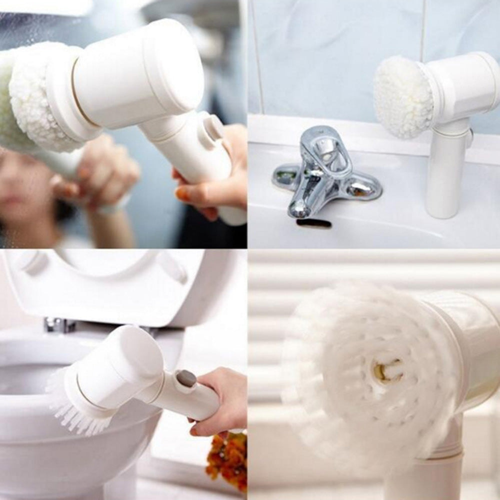 Electric Handheld Scrubber with 3 Brush Heads by HitMyNeed