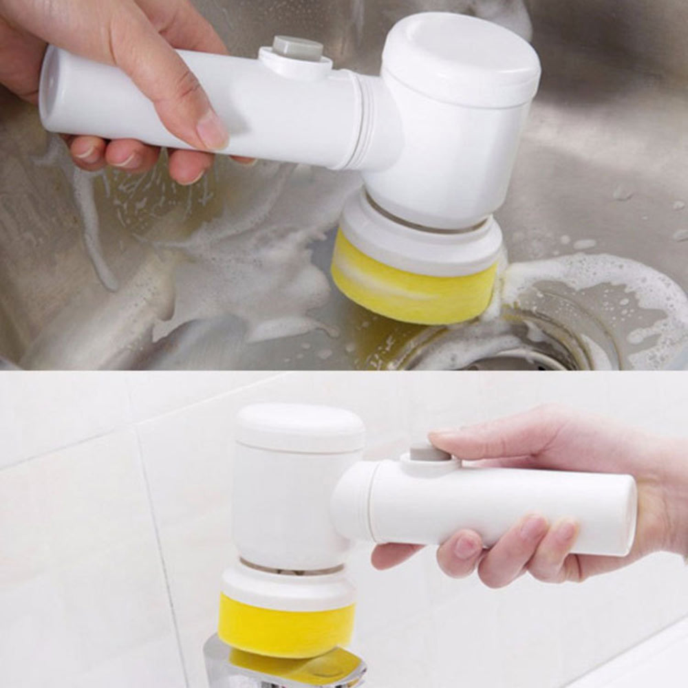 Electric Handheld Scrubber with 3 Brush Heads by HitMyNeed