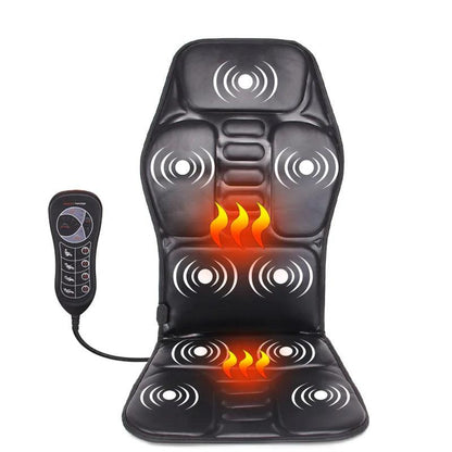 Electric Heated Back and Seat Massage Cushion eu-plug a by HitMyNeed