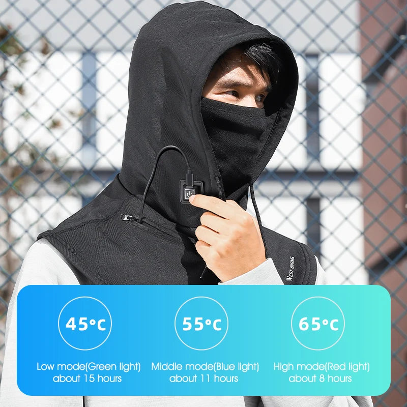 Electric Heated Cycling Balaclava Winter Face Mask by HitMyNeed