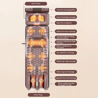 Electric Heating Massage Mattress for Full Body Relief by HitMyNeed