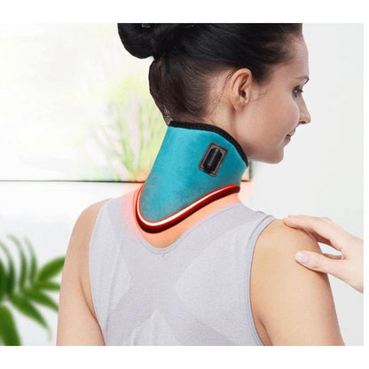 Electric Heating Neck Brace for Cervical Pain Relief by HitMyNeed