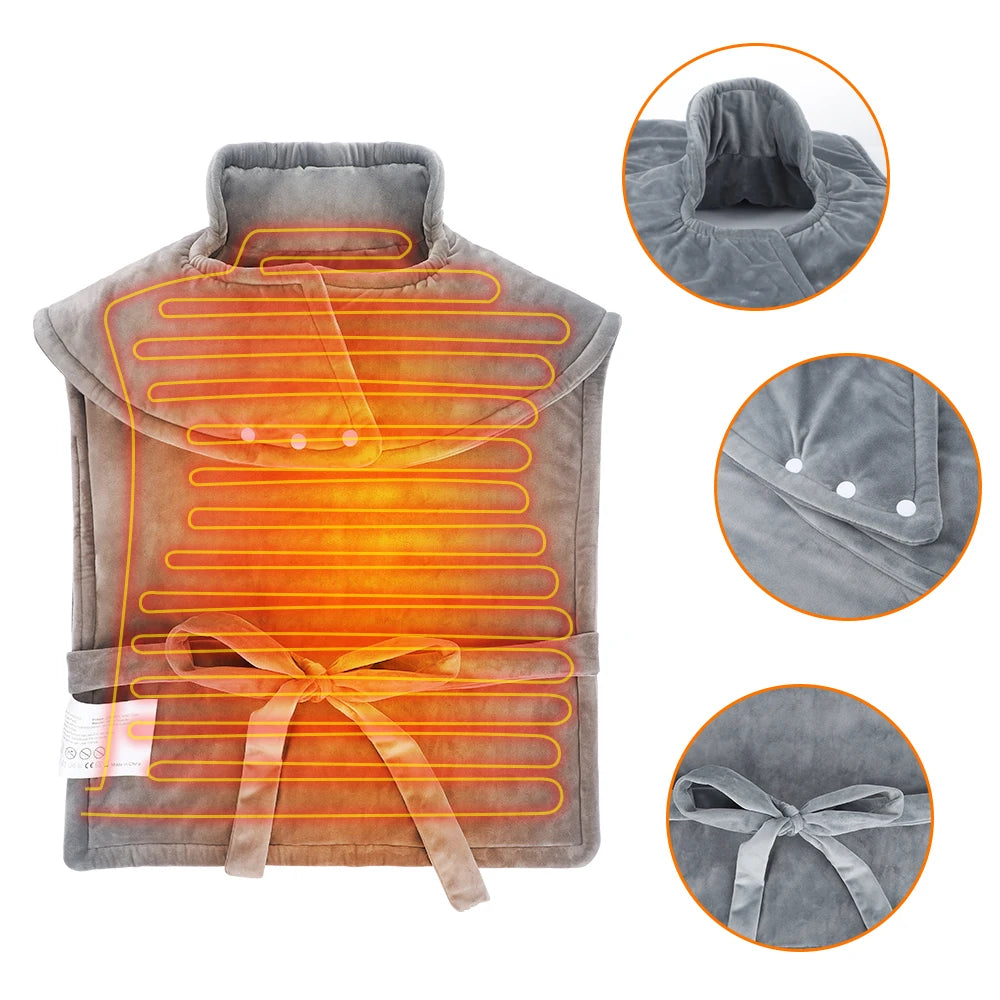 Electric Heating Pad Vest for Neck, Shoulders & Back by HitMyNeed