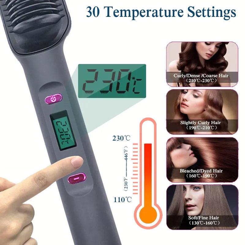 Electric Hot Comb Ionic Hair Straightening Brush by HitMyNeed