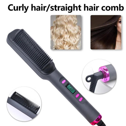 Electric Hot Comb Ionic Hair Straightening Brush by HitMyNeed