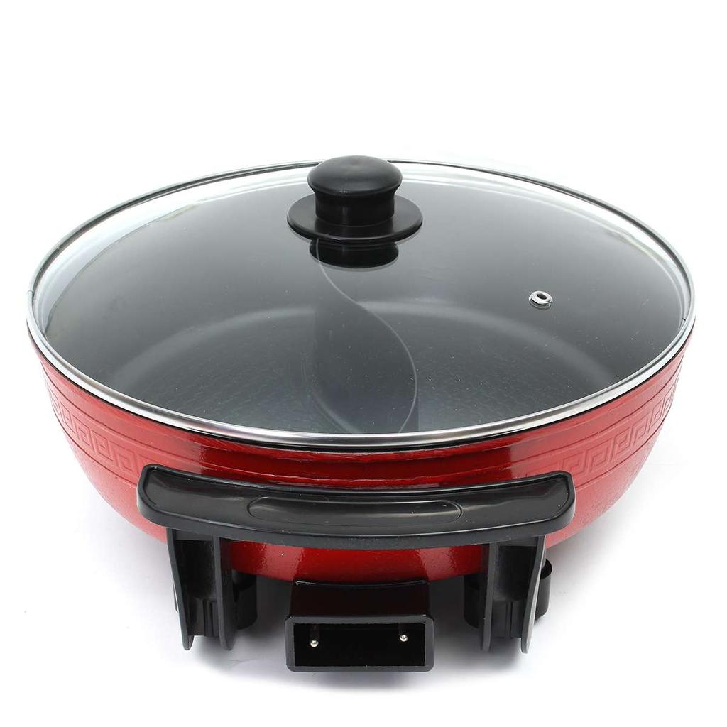 Electric Hot Pot Cooker with Dual Divider, 6L by HitMyNeed
