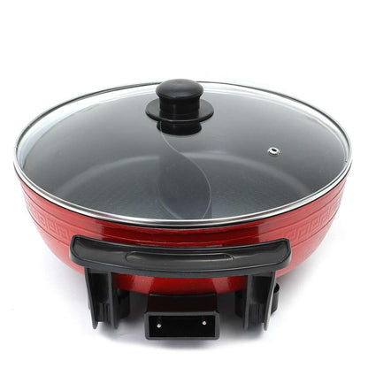 Electric Hot Pot Cooker with Dual Divider, 6L by HitMyNeed