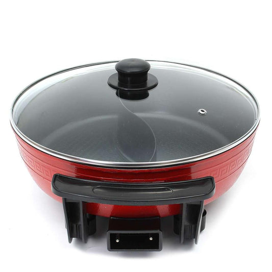 Electric Hot Pot Cooker with Dual Divider, 6L by HitMyNeed