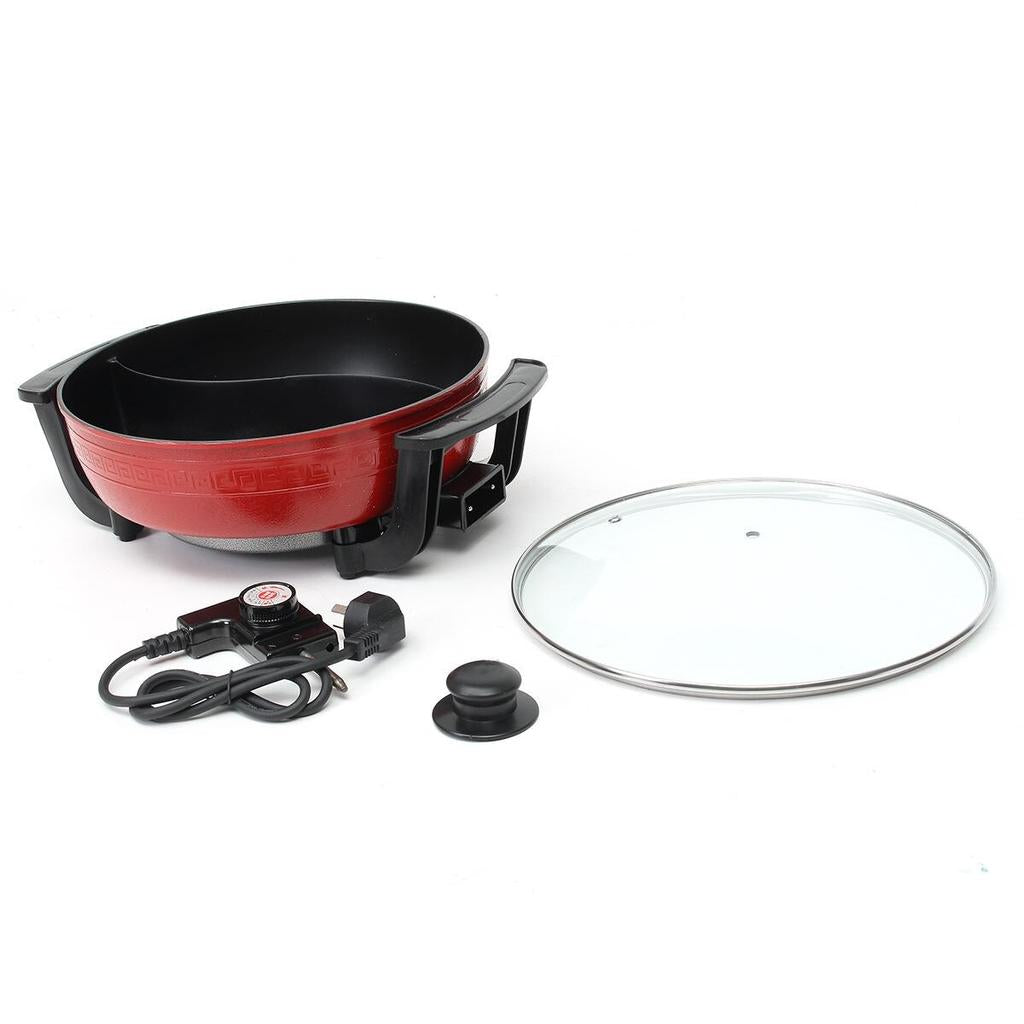 Electric Hot Pot Cooker with Dual Divider, 6L by HitMyNeed