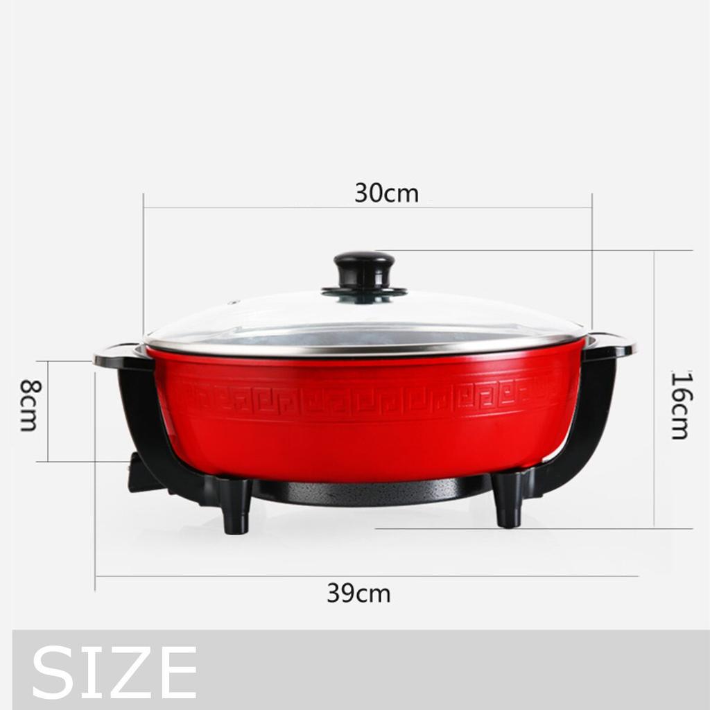 Electric Hot Pot Cooker with Dual Divider, 6L by HitMyNeed