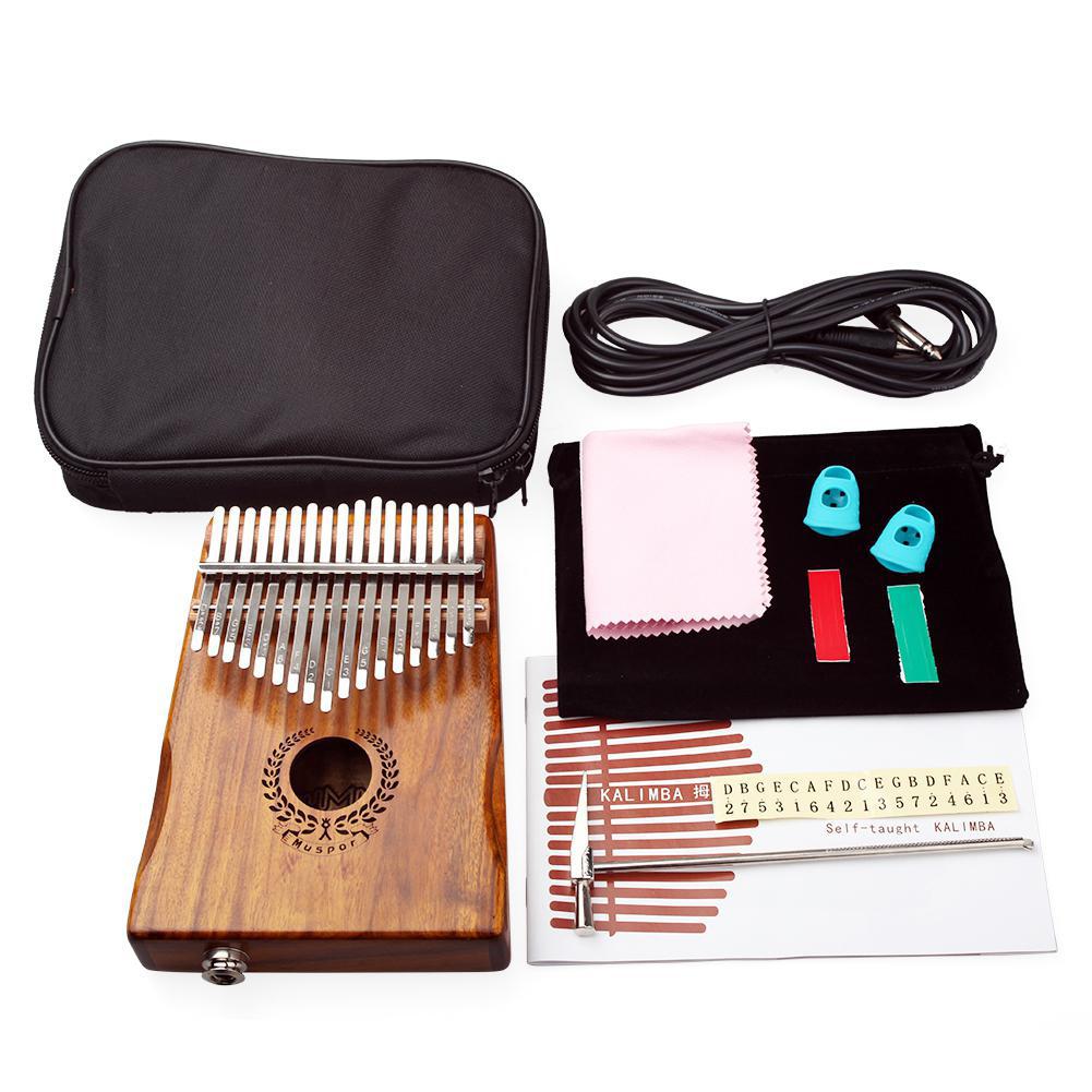 Electric Kalimba 17-Key Wood Thumb Piano by HitMyNeed