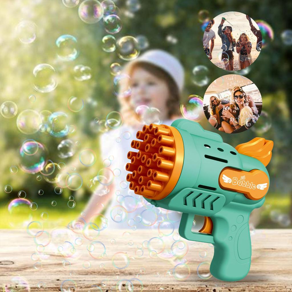 Electric LED Bubble Gun Rocket Toy for Kids by HitMyNeed