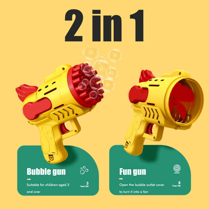 Electric LED Bubble Gun Rocket Toy for Kids by HitMyNeed