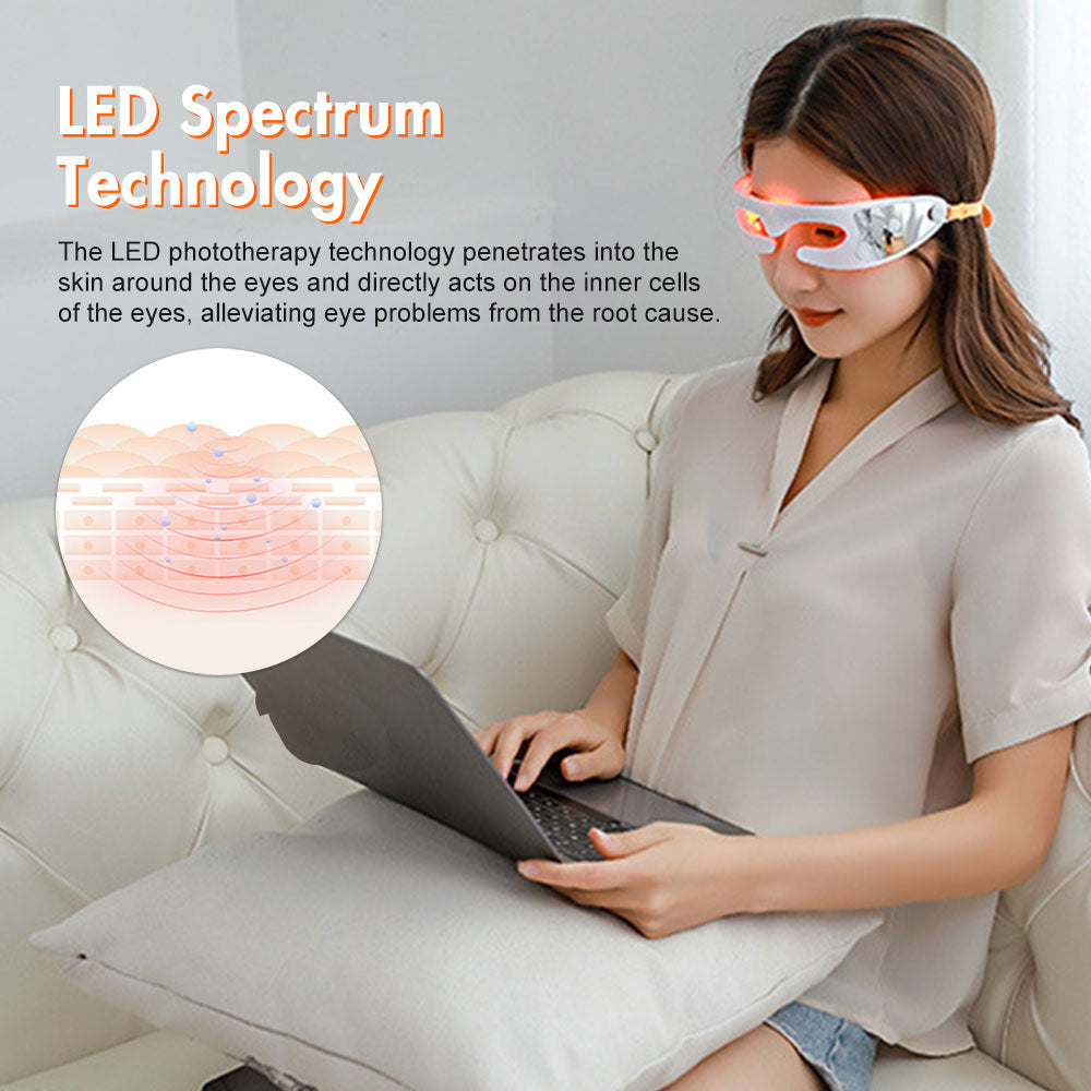 Electric LED Eye Massager with Heat Therapy by HitMyNeed