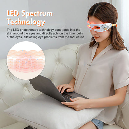 Electric LED Eye Massager with Heat Therapy by HitMyNeed