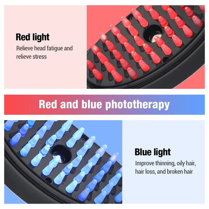 Electric LED Scalp Massage Comb with Spray & Vibration by HitMyNeed