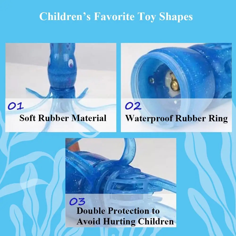 Electric Light Up Squid & Fish Bath Toy Set by HitMyNeed