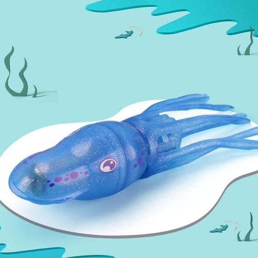 Electric Light Up Squid & Fish Bath Toy Set blue by HitMyNeed