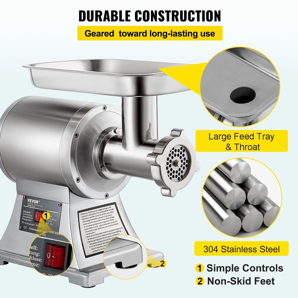 Electric Meat Grinder 850W or 1100W Commercial Use by HitMyNeed