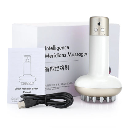Electric Meridian Brush Gua Sha Body Massager white by HitMyNeed