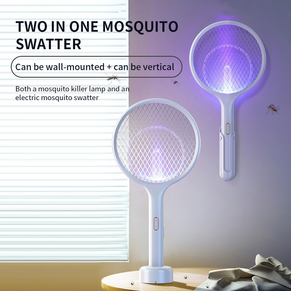 Electric Mosquito Swatter Racket with Charging Base by HitMyNeed