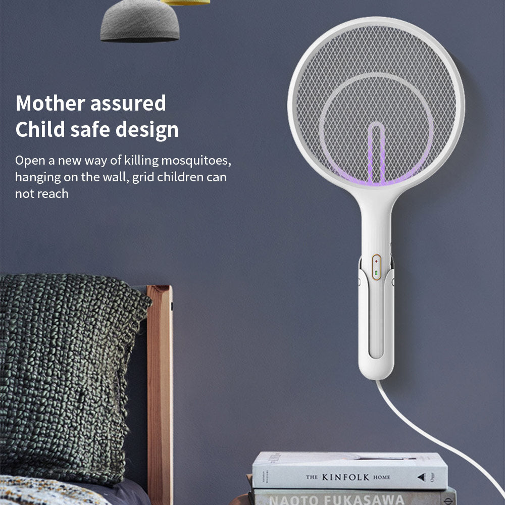 Electric Mosquito Swatter Racket with Charging Base by HitMyNeed