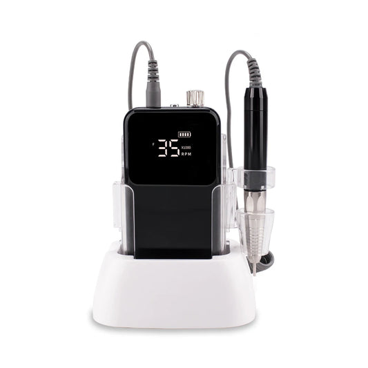 Electric Nail File 35000 RPM Cordless Brushless Drill black eu by HitMyNeed