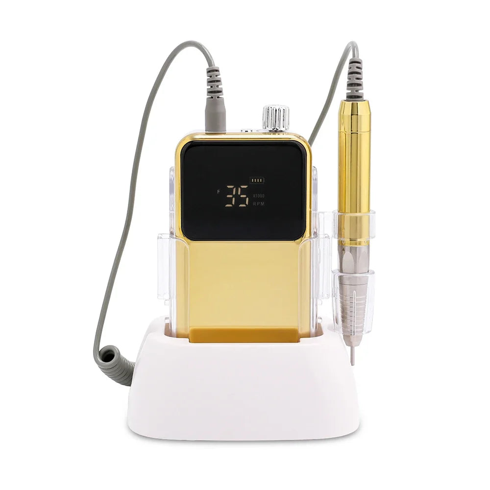 Electric Nail File 35000 RPM Cordless Brushless Drill gold eu by HitMyNeed