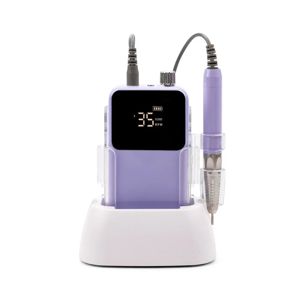 Electric Nail File 35000 RPM Cordless Brushless Drill purple eu by HitMyNeed