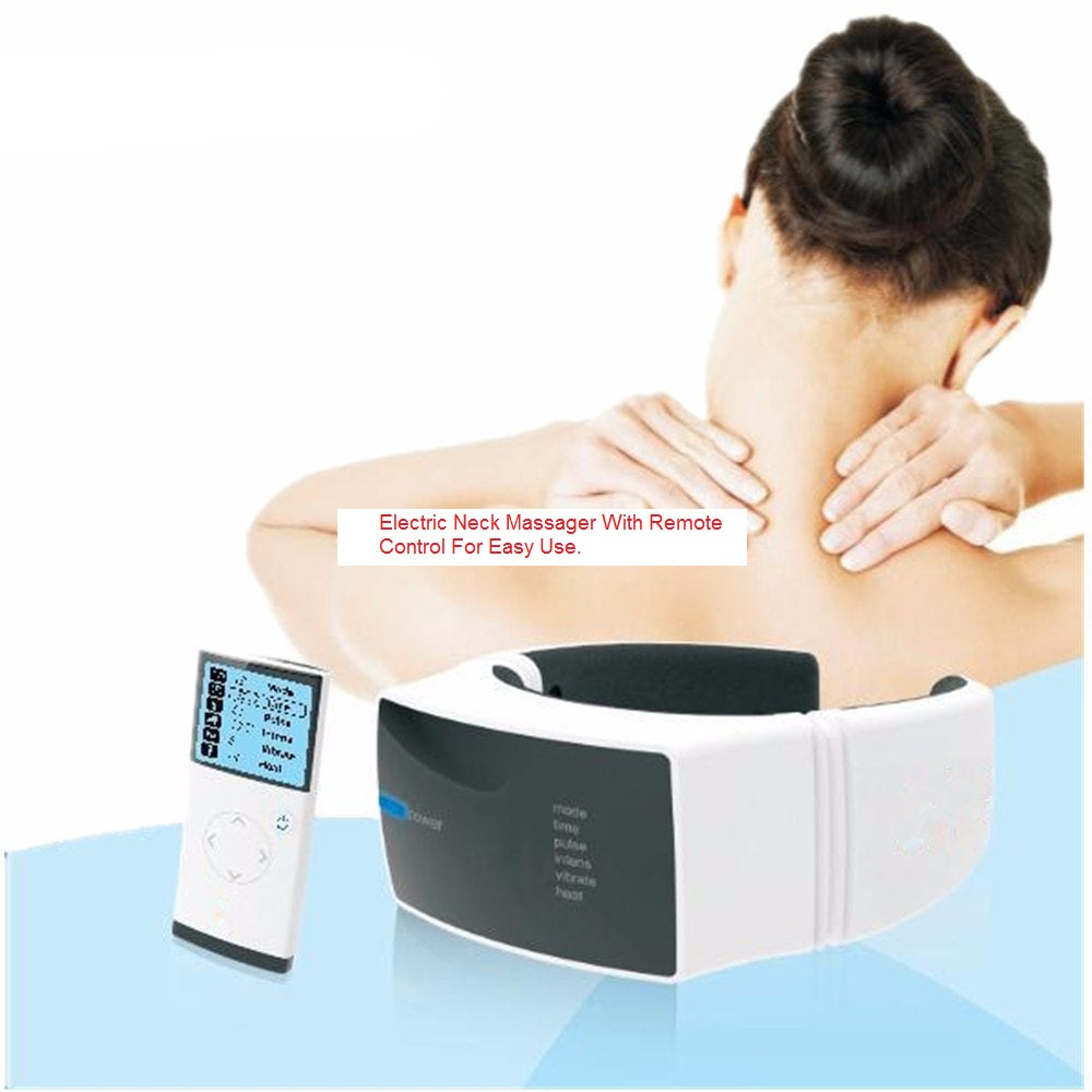 Electric Neck Massager with Heat and Remote Control by HitMyNeed