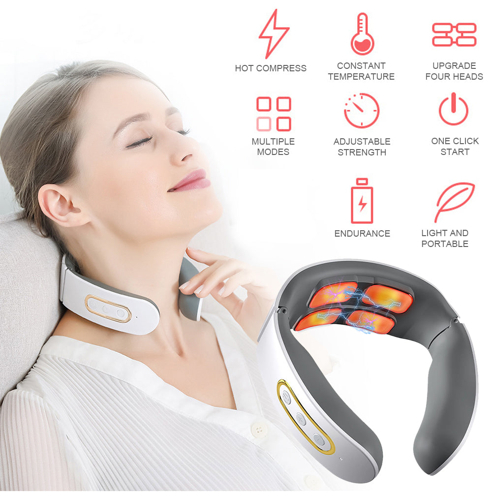 Electric Neck & Shoulder Pulse Massager with Heat by HitMyNeed