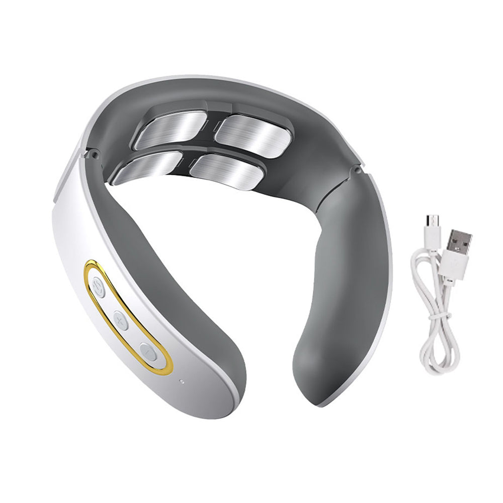 Electric Neck & Shoulder Pulse Massager with Heat type1-white by HitMyNeed