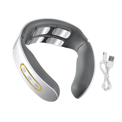 Electric Neck & Shoulder Pulse Massager with Heat type1-white by HitMyNeed