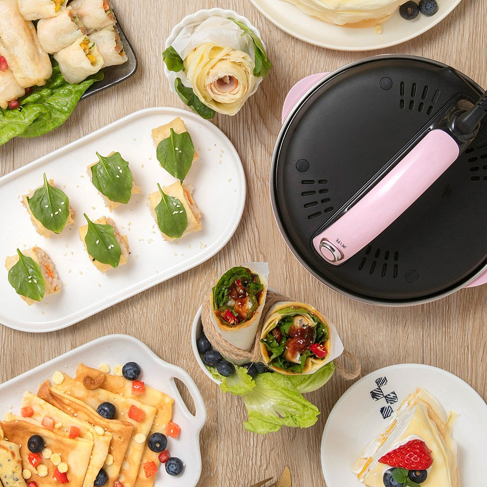 Electric Non-Stick Crepe Maker Pan 600W by HitMyNeed