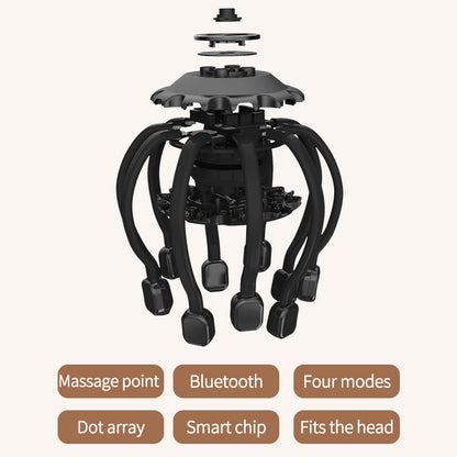 Electric Octopus Head Massager with Bluetooth Audio by HitMyNeed