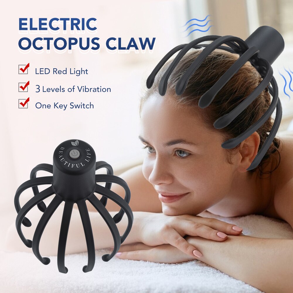 Electric Octopus Scalp Massager with USB Charging by HitMyNeed