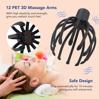 Electric Octopus Scalp Massager with USB Charging by HitMyNeed