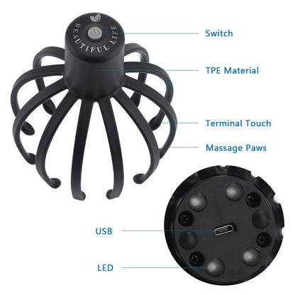Electric Octopus Scalp Massager with USB Charging by HitMyNeed