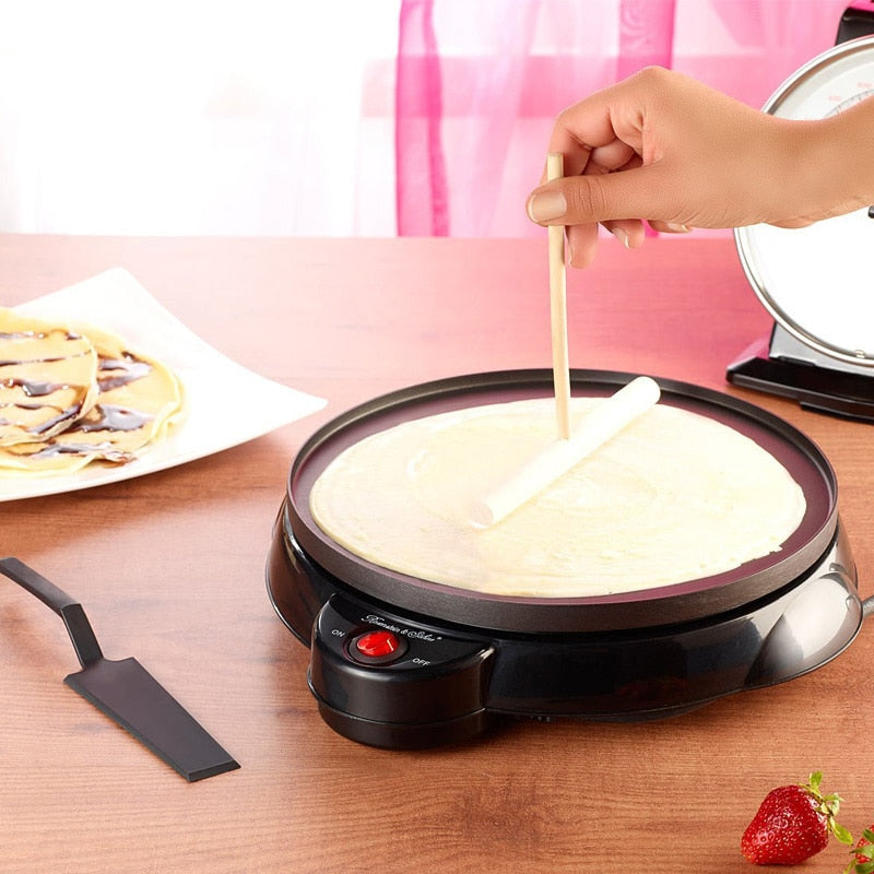 Electric Pancake & Crepe Maker Non-Stick 650W by HitMyNeed