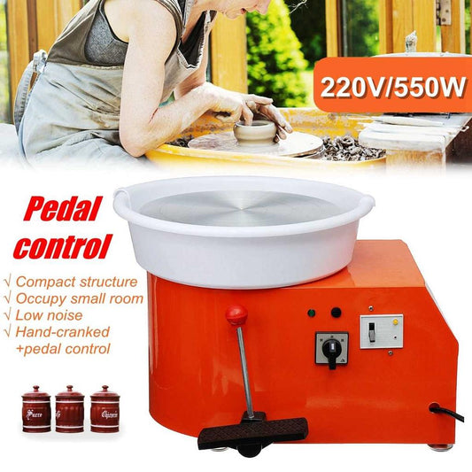 Electric Pottery Wheel with Pedal and Hand Control orange by HitMyNeed