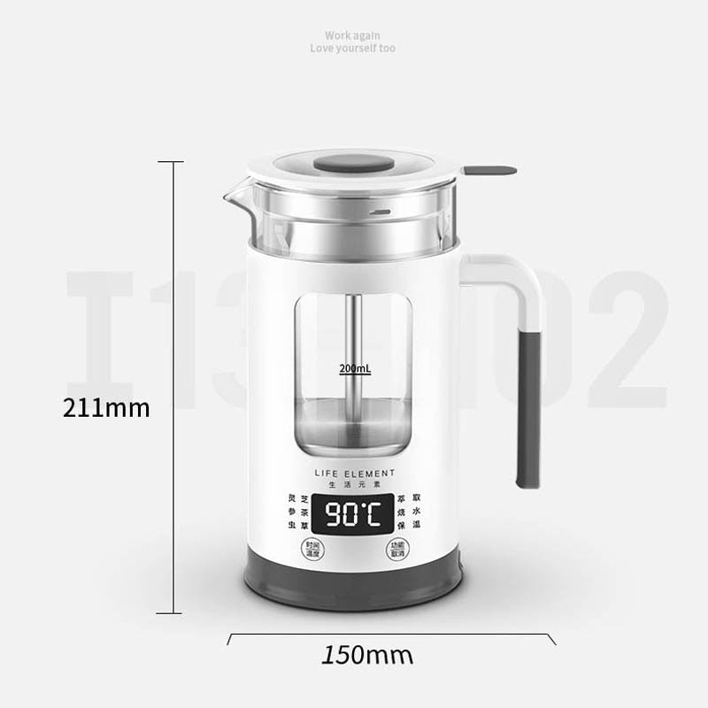 Electric Press Coffee Maker with LCD Temperature Display by HitMyNeed
